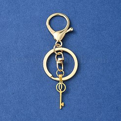 304ステンレススチールのイニシャル文字キーチャームキーチェーン  合金クラスプ付  ゴールドカラー  文字Q  8.8cm&nbsp;KEYC-YW00004-17