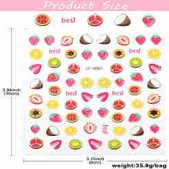 60 шт. бумажные наклейки для ногтей с фруктовой тематикой&nbsp;AJEW-CJC0018-05A