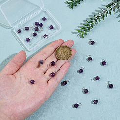 24 Stück natürliche Amethyst-Anhänger&nbsp;PALLOY-PH01916
