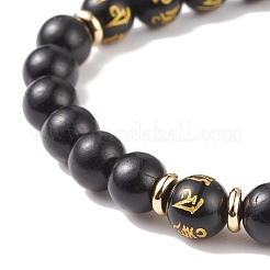 Bracelet de perles om mani padme hum mala&nbsp;BJEW-JB08505