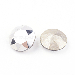 Spitze zurück & zurück plated Glas Strass Cabochons&nbsp;RGLA-J012-8mm-001CA