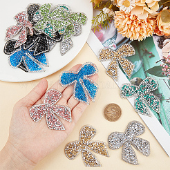 16 шт. 8 стиля аппликации со стразами в виде банта с горячей фиксацией DIY-CP0009-65