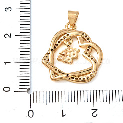 Colgante micropavé cubic zirconia de latón&nbsp;KK-CBA0009-10G-D