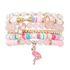 6 шт. 6 стиля ручной работы из полимерной глины хейши BJEW-JB12231