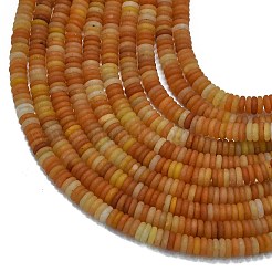 Fili di perline di avventurina rossa naturale smerigliata&nbsp;G-K389-C10-01