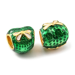 Рождественские латунные эмалированные европейские бусины KK-M247-30B-G