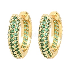 Латунные кубических серьги циркония обруч&nbsp;EJEW-A156-05G-02