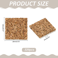 Самоклеящаяся пробковая противоскользящая накладка на стекло&nbsp;AJEW-WH0816-241