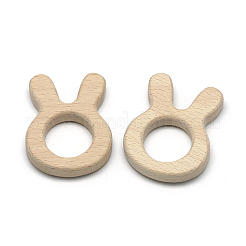 Pendentifs gros lapin en bois de hêtre non teint&nbsp;X-WOOD-R263-04-LF