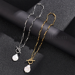 2шт. 2-х цветный комплект из натуральных бусин с подвесками на шею NJEW-AN0001-16