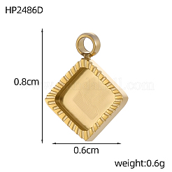 Оправы для подвесок из нержавеющей стали 304 в виде кабошонов&nbsp;STAS-OY008-76G