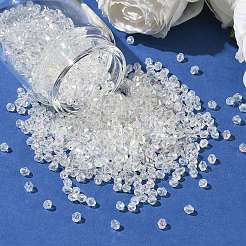 Экологичные прозрачные акриловые бусины с биоконусом ab с цветным покрытием&nbsp;X-TACR-A003-4mm-22