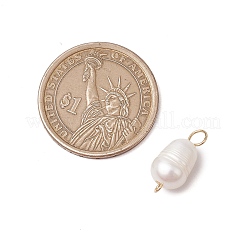 Натуральный пресноводный жемчуг рисовые коннекторы подвески PALLOY-JF03395