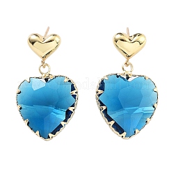 Серьги-гвоздики из светло-золотой латуни EJEW-Q800-45KCG