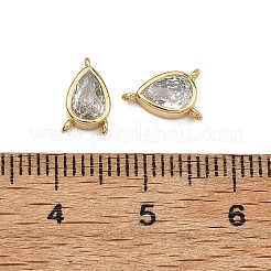 Componenti per lampadario a goccia Shegrace in ottone con pavé di zirconi cubici trasparenti&nbsp;XGRQ2O339-428G