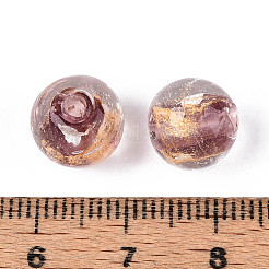 Ручной работы золотые и серебряные шарики фольги стекла FOIL-N030-03A-01B