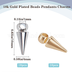 20шт 2 цвета латунные подвески KK-BBC0015-19