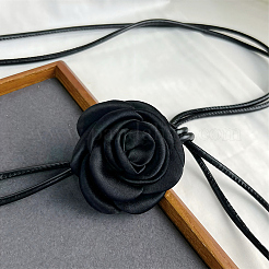 1 collar gótico de poliéster con diseño de rosas y flores para mujer&nbsp;NJEW-CN0001-22