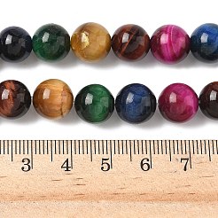 Природных тигровый глаз бисер нитей G-G101-10mm-6