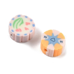 100шт 2 стиля ручной работы бусины из полимерной глины&nbsp;CLAY-FP0001-11B