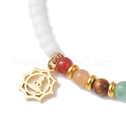 Браслеты с подвесками Chakra 304 из нержавеющей стали&nbsp;BJEW-JB13053