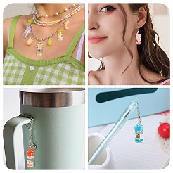 50 шт. светящиеся подвески из эпоксидной смолы RESI-TA0004-14