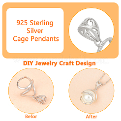 1 шт. 925 подвески из стерлингового серебра с родиевым покрытием STER-BC0002-42P