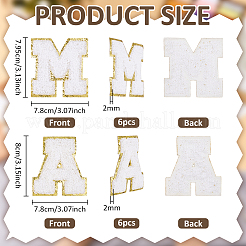 12 Stück 2 Stile Polyester-Stickgarn zum Aufbügeln/Aufnähen&nbsp;PATC-FG0003-66A