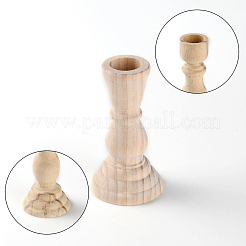 2 bougeoir en bois non teinté de 2 styles&nbsp;DIY-GF0004-48