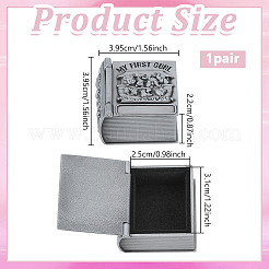 Подарочные коробки с гравировкой в виде первого завитка и первого зуба&nbsp;CON-WH0123-18A