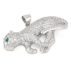 Pendentifs avec zircon cubiques à micro-pavés en laiton&nbsp;KK-M307-08P