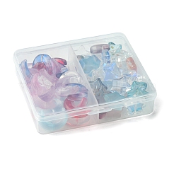 54шт наборы бус лэмпворк и стеклянных бусин ручной работы LAMP-FS0001-14