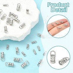 30шт. 3 стиля латунный наконечник шнура&nbsp;FIND-CJ0004-71