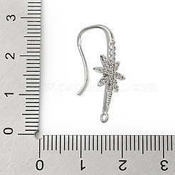 Латунные серьги-кольца из прозрачного кубического циркония&nbsp;LS-KK-H521-01P