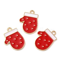 Рождественские подвески из эмали из сплава светлого золотого тона&nbsp;FIND-C031-04KCG