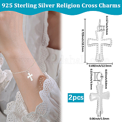 2 шт. 925 подвески из стерлингового серебра STER-BBC0008-40