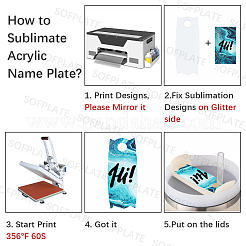 8 шт. акриловые термотрансферные большие подвески&nbsp;FIND-SP0003-10D