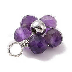 Подвески из бисера из натурального смешанного камня PALLOY-JF02104