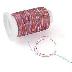 Cordón de poliéster encerado redondo de 6 capa de color degradado&nbsp;YC-TAC0003-01B