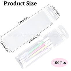 Прямоугольные полипропиленовые пластиковые пакеты с застежкой-молнией&nbsp;AJEW-WH20054-084B
