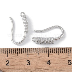 Латунь микро проложить кубического циркония серьги крючки KK-U008-14P