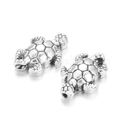 Сплавочные овальные бусины тибетского стиля  TIBEB-7681-AS-NR