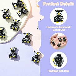 10шт бусины лэмпворк ручной работы нити&nbsp;LAMP-CJ0002-08