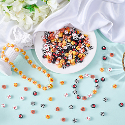 300шт 5 стиля ручной работы бусины из полимерной глины&nbsp;CLAY-PA0001-30