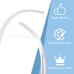 999 тонкая круглая проволока из стерлингового серебра&nbsp;STER-BC0002-49C