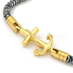 Браслеты из синтетического немагнитного гематита из бисера BJEW-G717-04G