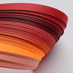 Bandes de papier quilling de 6 couleurs, rouge progressive, 530x10mm, à propos 120strips / sac, 20strips / couleur