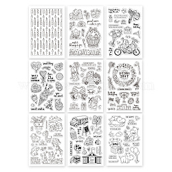 Globleland 9 лист 9 стиля ПВХ пластиковые марки, для diy scrapbooking, фотоальбом декоративный, изготовление карт, штампы, Смешанные узоры, 1.6x1.1x0.03 см, 1 лист / стиль