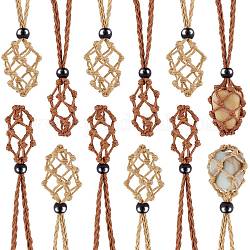 Braided Waxed Cotton Thread Cords Macrame Pouch Necklace Making, Adjustable Glass Beads Interchangeable Stone Necklace, Mixed Color, 30 inch(76cm), 2 colors, 6pcs/color, 12pcs/set