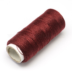 402 cordons de fils à coudre en polyester pour tissus ou bricolage, brun, 0.1mm, environ 120 m / bibone , 10 rouleaux / sac